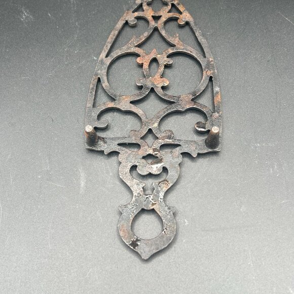 Antique 1910s Cast Iron Trivet Wall Decor - Picture 2 of 2